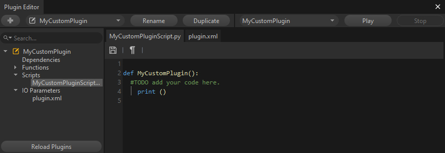 Using the Plugin Editor